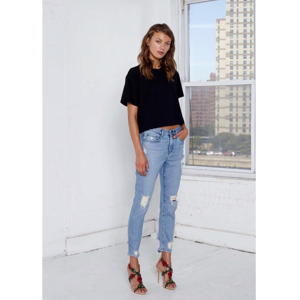 3x1 Boy Toy distressed high waist denim jeans 24